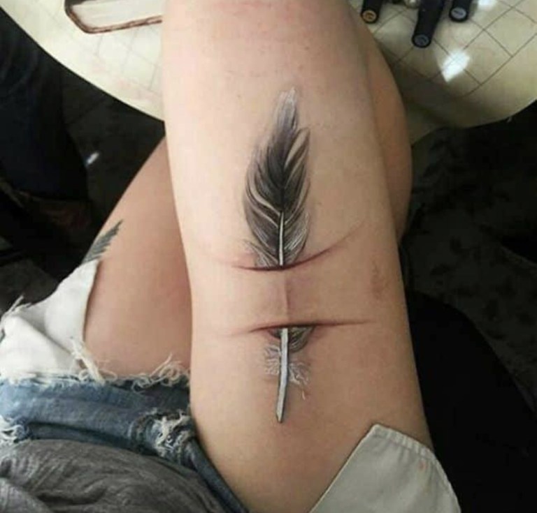 Tatuagens feitas para esconder cicatrizes #2